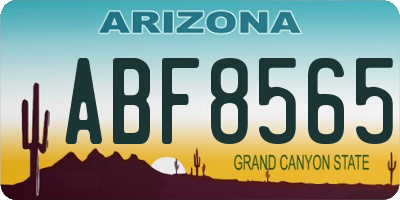 AZ license plate ABF8565
