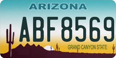 AZ license plate ABF8569