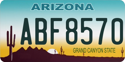 AZ license plate ABF8570
