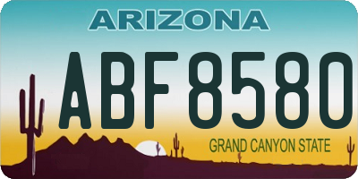 AZ license plate ABF8580