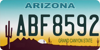 AZ license plate ABF8592