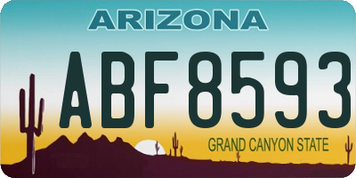 AZ license plate ABF8593
