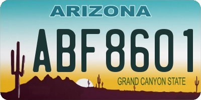 AZ license plate ABF8601