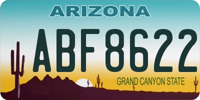 AZ license plate ABF8622