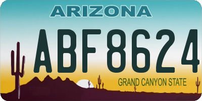 AZ license plate ABF8624