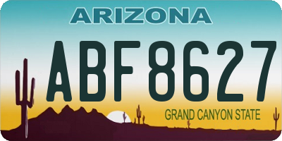 AZ license plate ABF8627