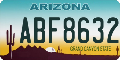 AZ license plate ABF8632