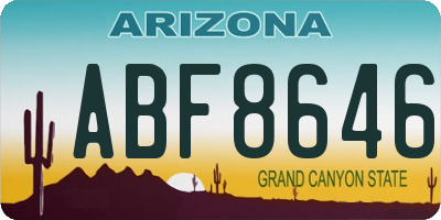 AZ license plate ABF8646