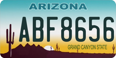 AZ license plate ABF8656
