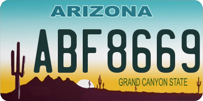 AZ license plate ABF8669