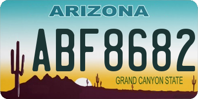 AZ license plate ABF8682