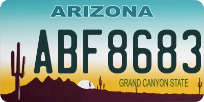 AZ license plate ABF8683