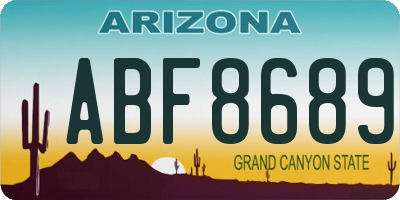 AZ license plate ABF8689