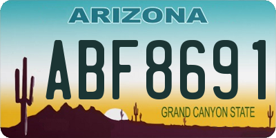 AZ license plate ABF8691