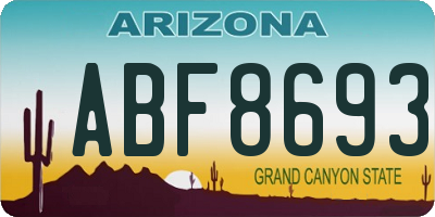AZ license plate ABF8693