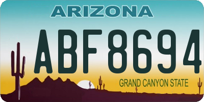 AZ license plate ABF8694