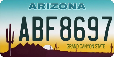 AZ license plate ABF8697