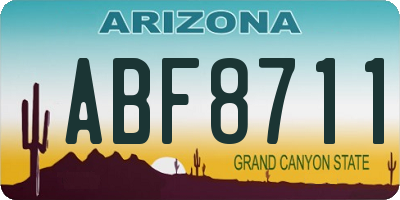 AZ license plate ABF8711