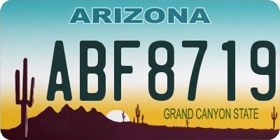 AZ license plate ABF8719