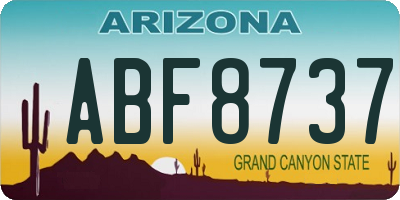 AZ license plate ABF8737