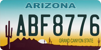 AZ license plate ABF8776