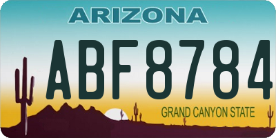AZ license plate ABF8784