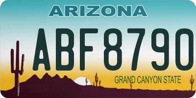 AZ license plate ABF8790