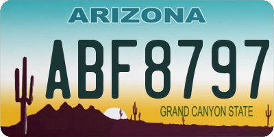 AZ license plate ABF8797