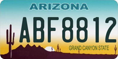 AZ license plate ABF8812