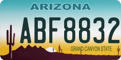 AZ license plate ABF8832