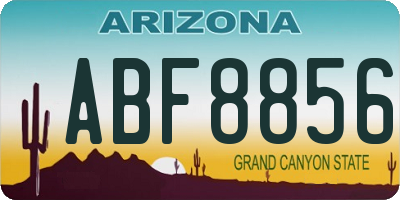 AZ license plate ABF8856
