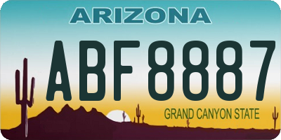 AZ license plate ABF8887