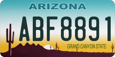 AZ license plate ABF8891