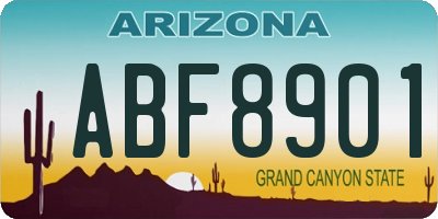 AZ license plate ABF8901