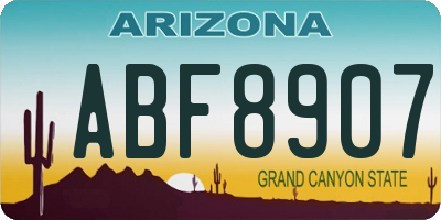 AZ license plate ABF8907