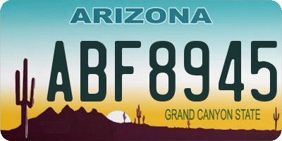 AZ license plate ABF8945