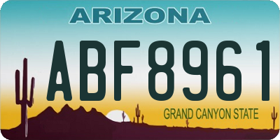 AZ license plate ABF8961