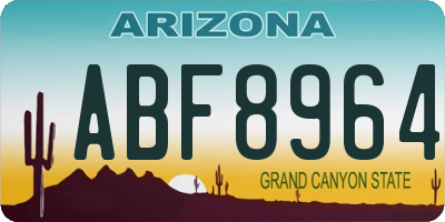AZ license plate ABF8964