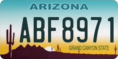 AZ license plate ABF8971