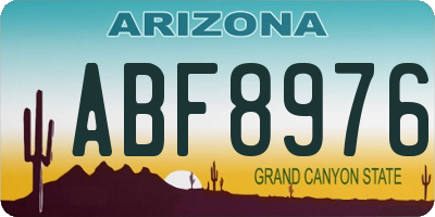 AZ license plate ABF8976