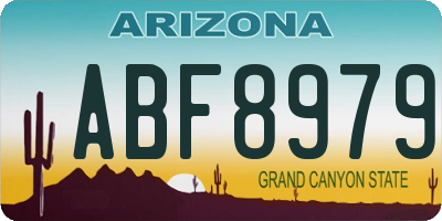 AZ license plate ABF8979