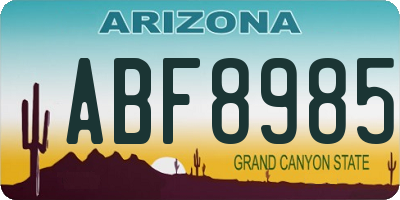 AZ license plate ABF8985