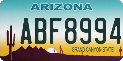 AZ license plate ABF8994