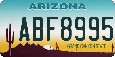 AZ license plate ABF8995