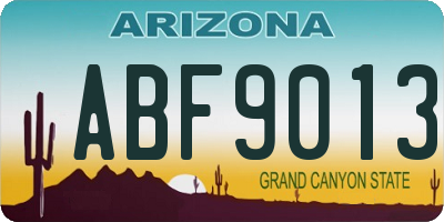 AZ license plate ABF9013