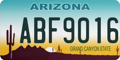 AZ license plate ABF9016
