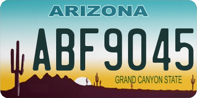 AZ license plate ABF9045