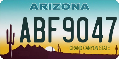 AZ license plate ABF9047