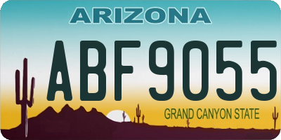 AZ license plate ABF9055