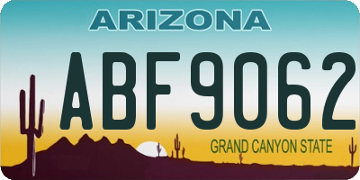 AZ license plate ABF9062